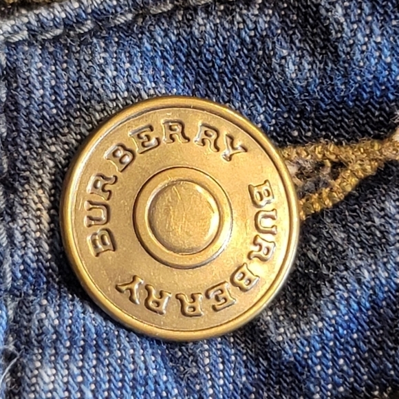 RARE Burberry Vintage Wide Leg Jean Trousers Sz 28 - Picture 6 of 10